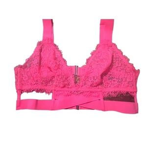 NWT Hot Pink Victoria's Secret Triangle Strappy Bra Size L